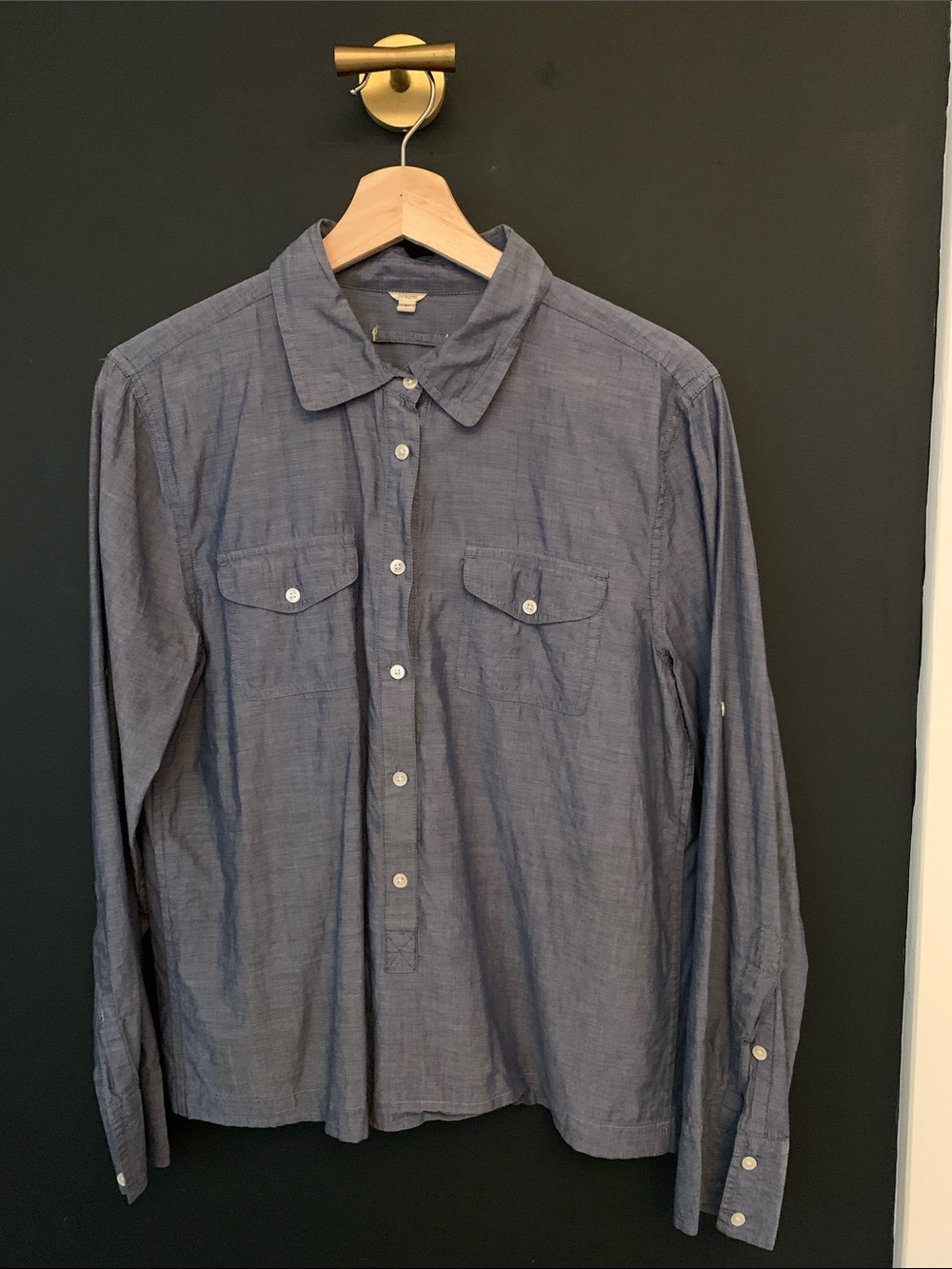 J. Crew Vintage Chambray Blue cotton Shirt